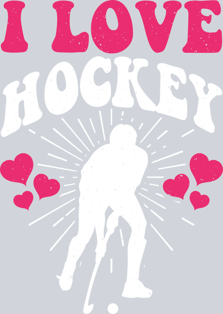 I Love Field Hockey - STK02961 (DTF Transfers)
