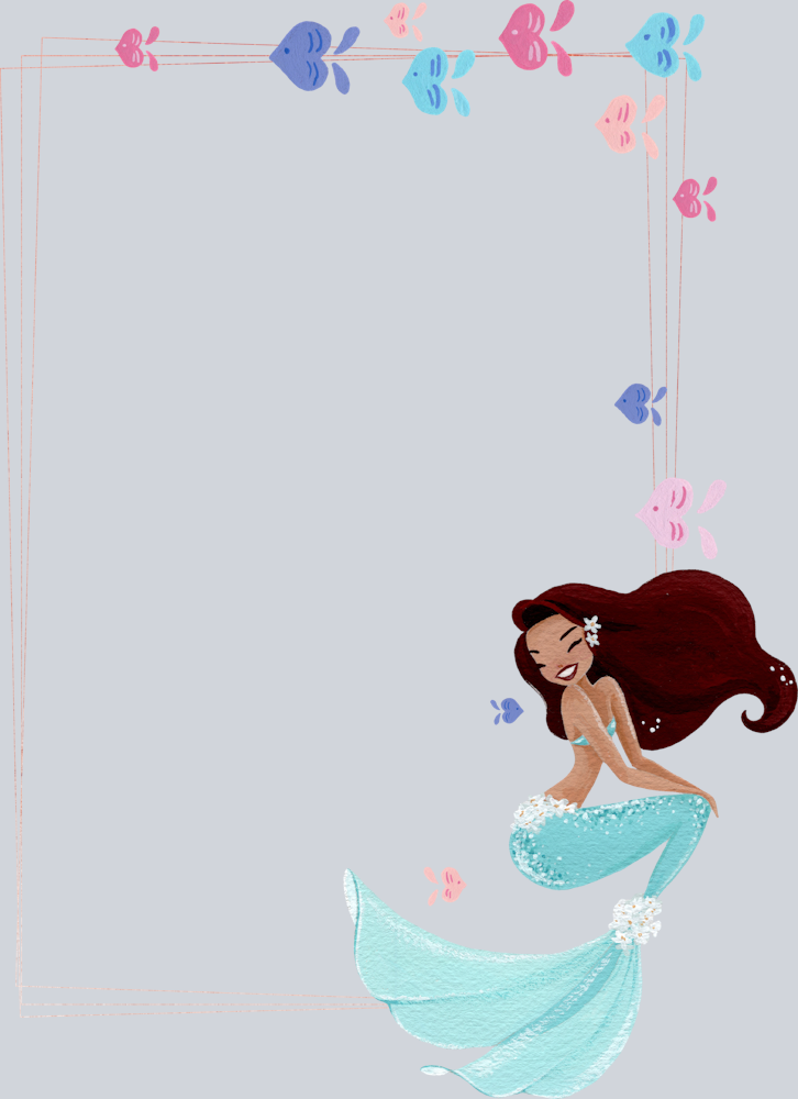 Fantasy Mermaid Frame 2 - STK06660 (DTF Transfers)