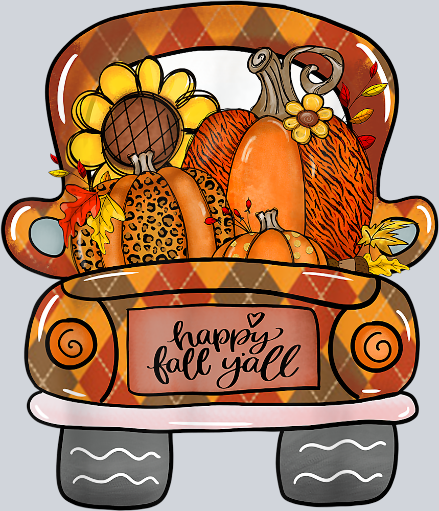 Happy Fall Y'all 9 - STK02545 (DTF Transfers)