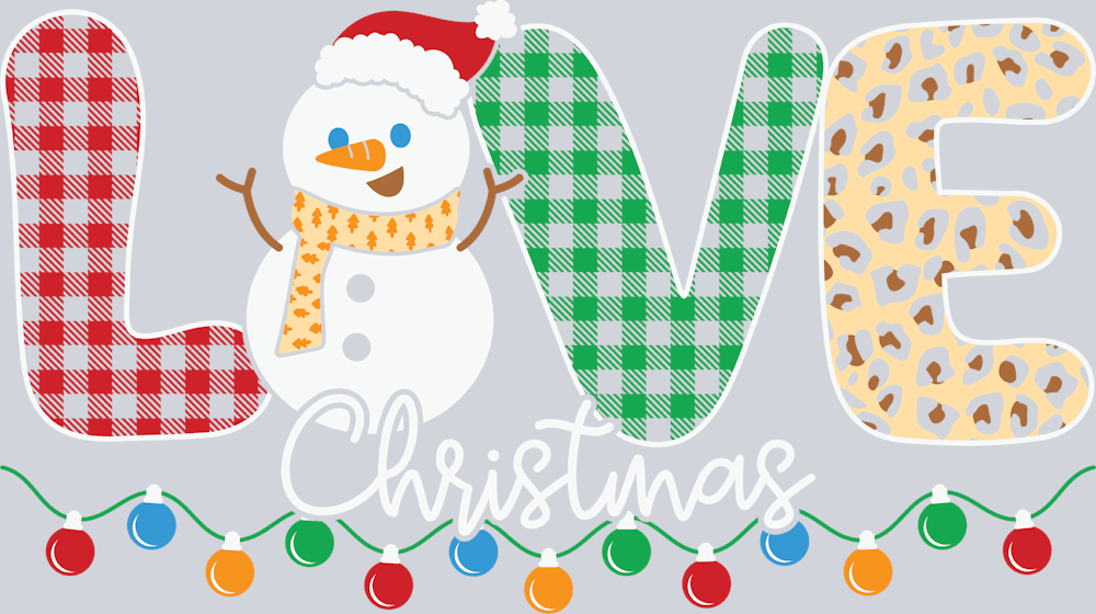 Love Christmas Snowman - STK03711 (DTF Transfers)