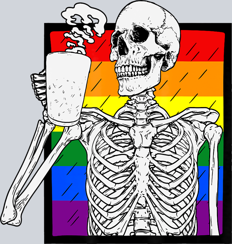 Rainbow Skeleton - STK05129 (DTF Transfers)