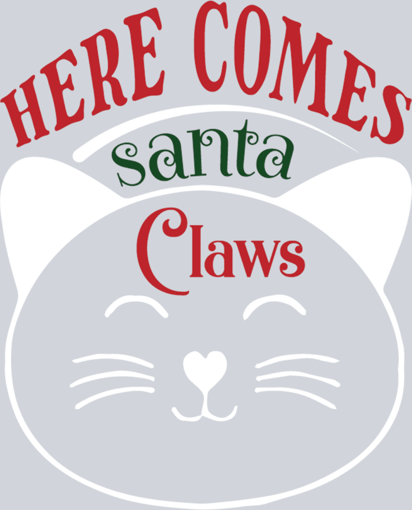 Pets Here Comes Santa Claws - STK04862 (DTF Transfers)