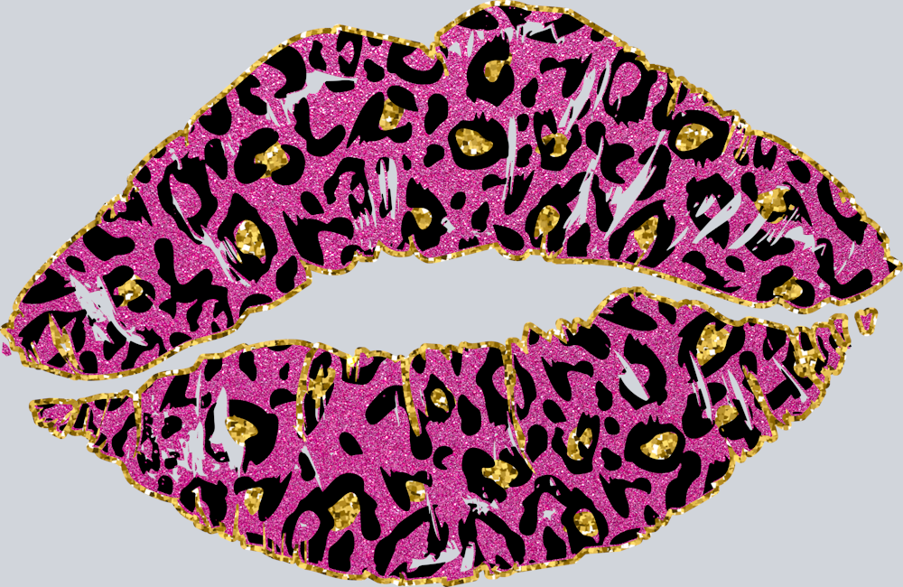 Pink Leopard Lips - STK04927 (DTF Transfers)