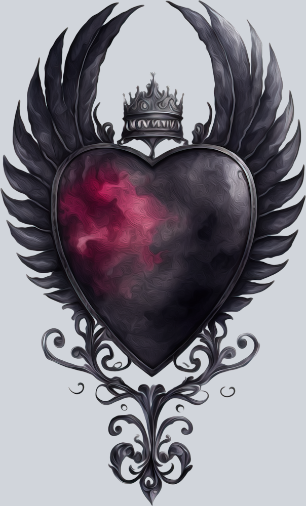 Goth Heart 6 - STK02401 (DTF Transfers)