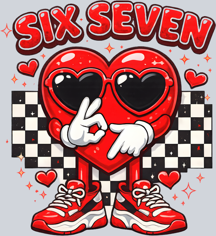 Six Seven Bruh Red Valentine - STK07548 (DTF Transfers)