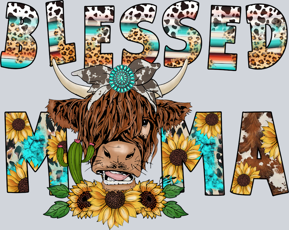 Blessed Mama Bison - STK01012 (DTF Transfers)