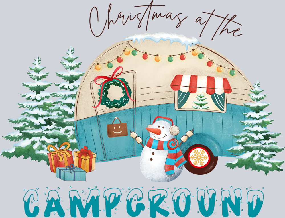 Christmas Campground Trailer - STK01343 (DTF Transfers)