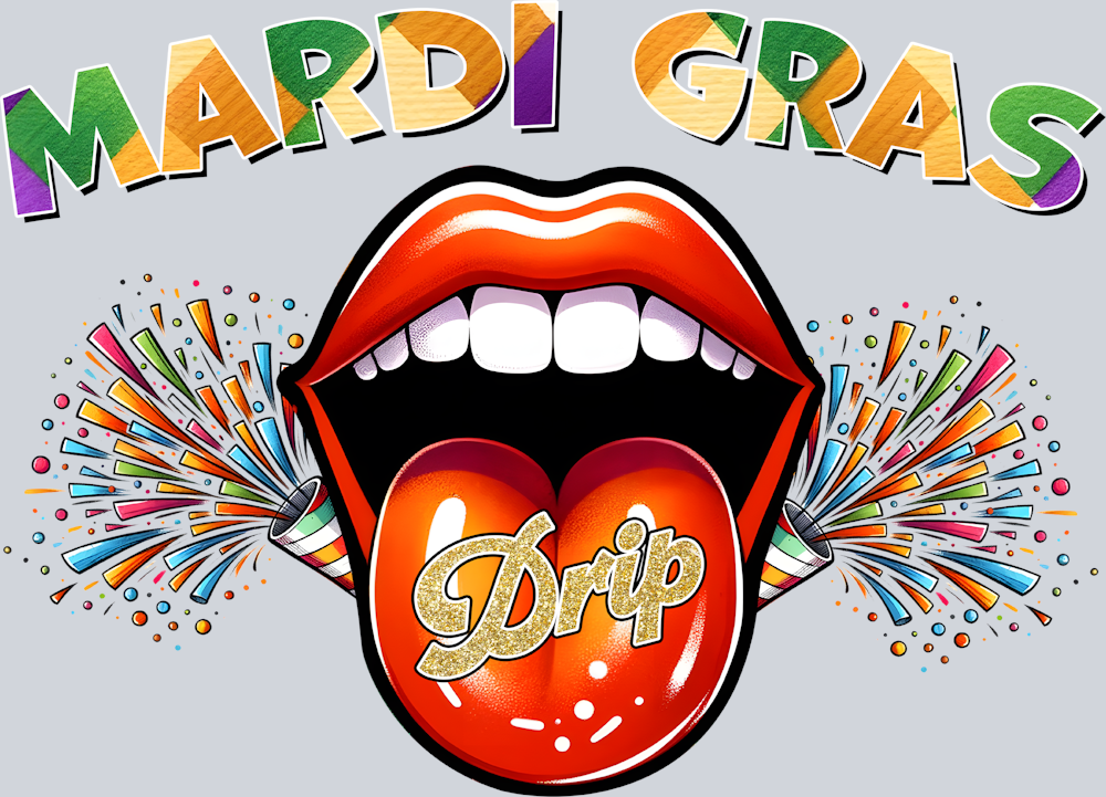 Mardi Gras Drip - STK04038 (DTF Transfers)