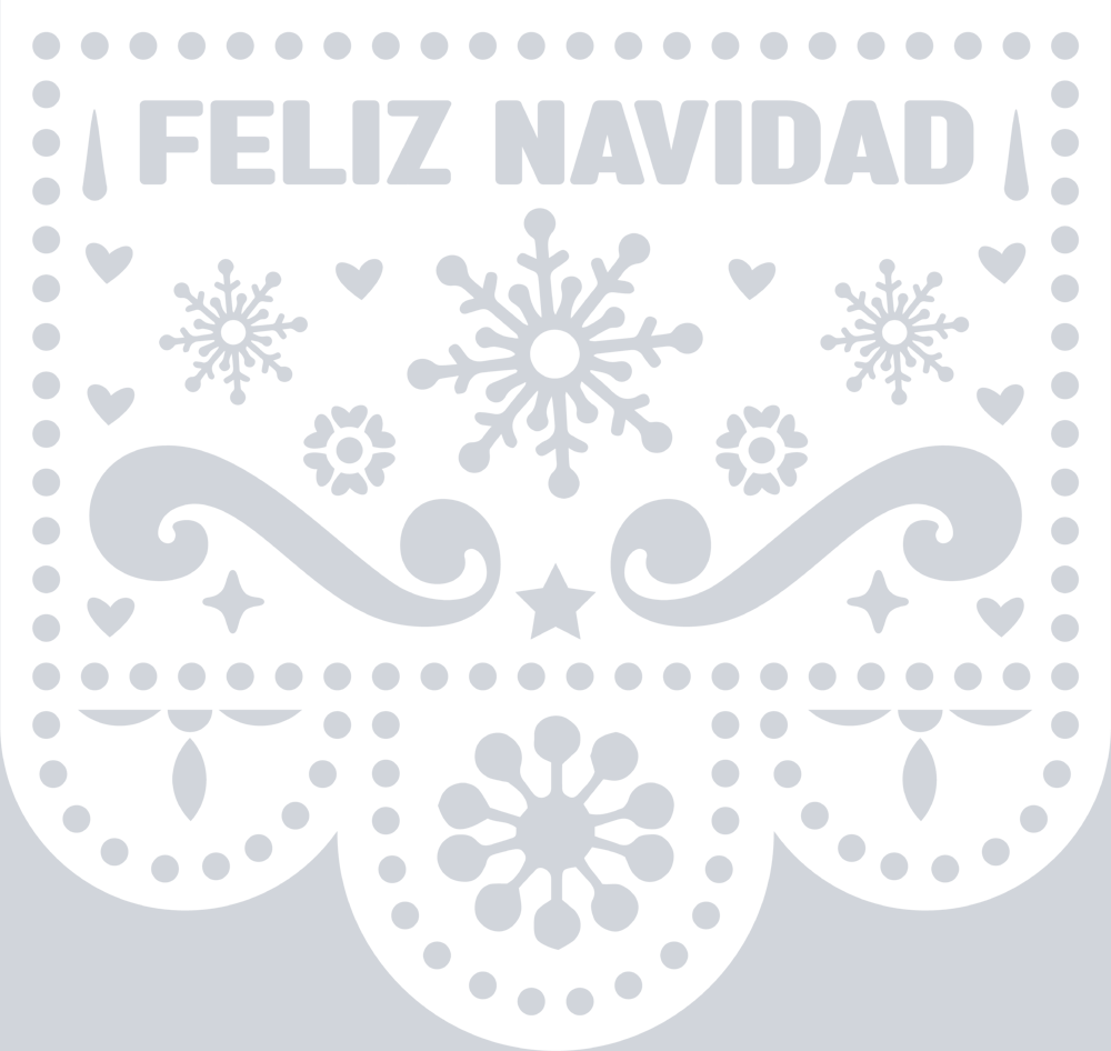 Papel Picado Feliz Navidad White - STK04678 (DTF Transfers)