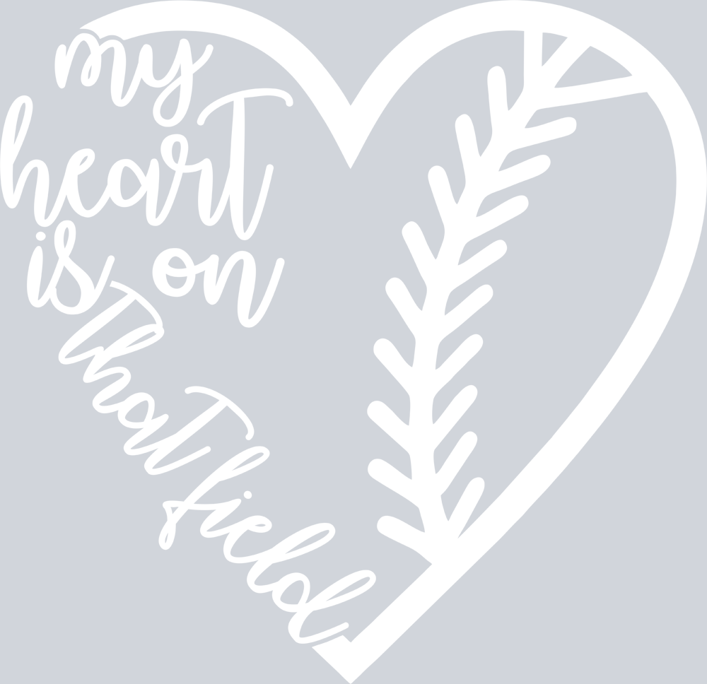 My Heart Is On That Field - White - STK04450 (DTF Transfers)