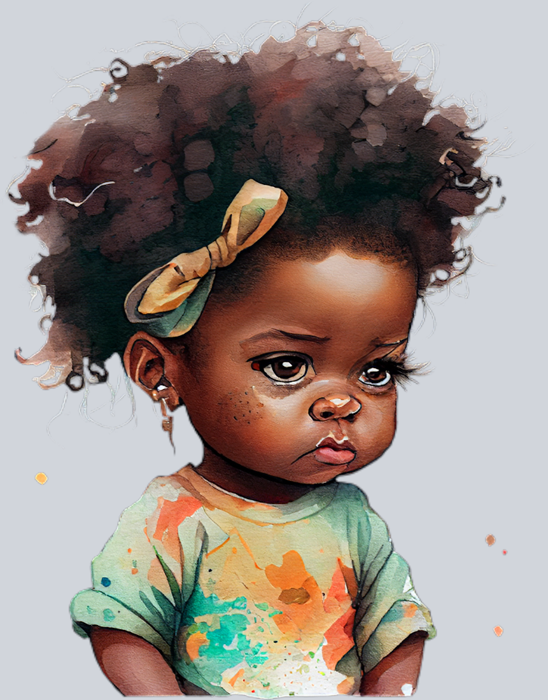 Black Toddler Hairbow - STK00955 (DTF Transfers)