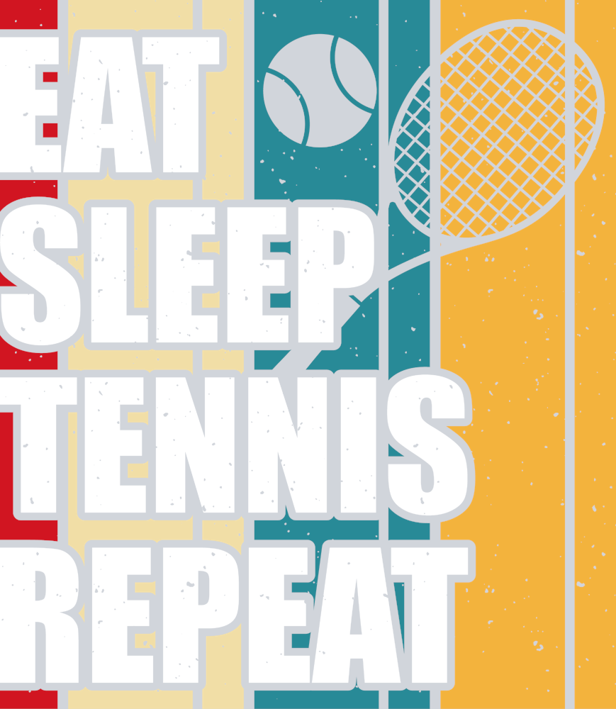 Eat Sleep Tennis Repeat 1 - STK01824 (DTF Transfers)