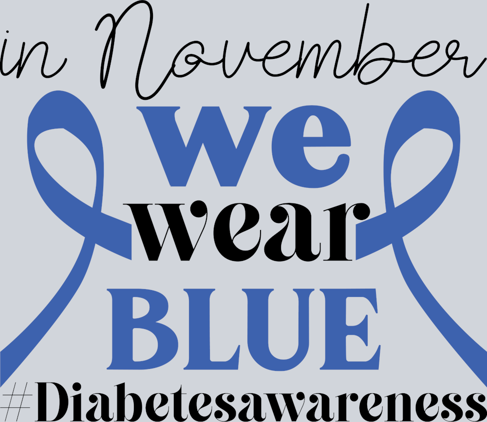 Diabetes In November Double Ribbon - STK01635 (DTF Transfers)