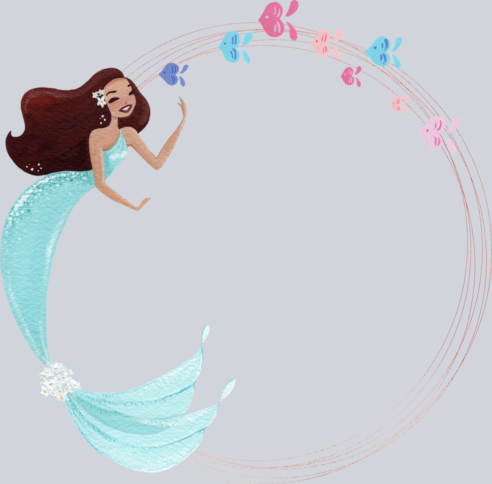 Fantasy Mermaid Frame 3 - STK06661 (DTF Transfers)