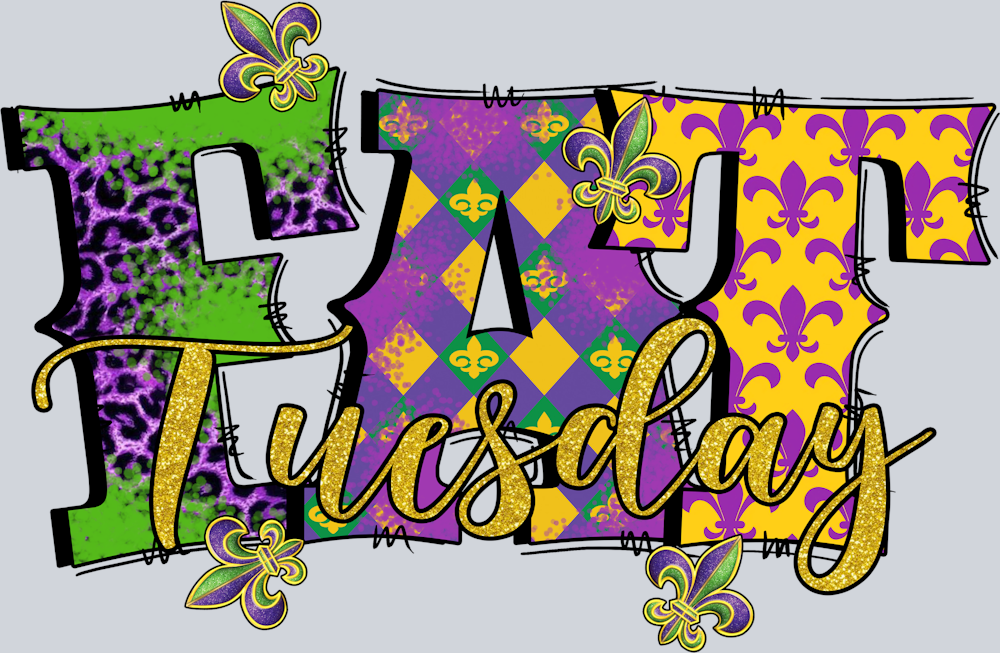 Mardi Gras Fat Tuesday - STK04039 (DTF Transfers)