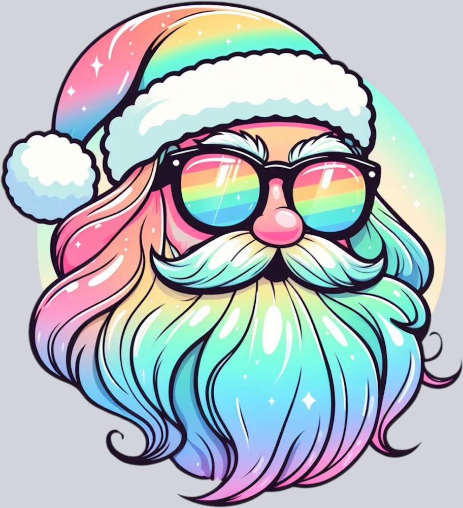 Rainbow Santa - STK05127 (DTF Transfers)