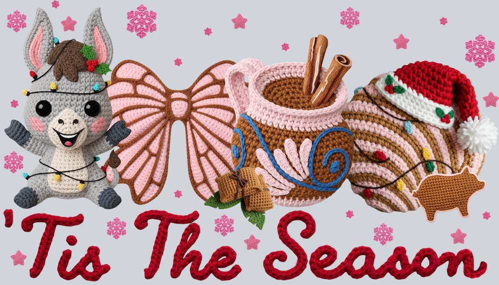 Faux Yarn Tis The Season 5 - STK07516 (DTF Transfers)