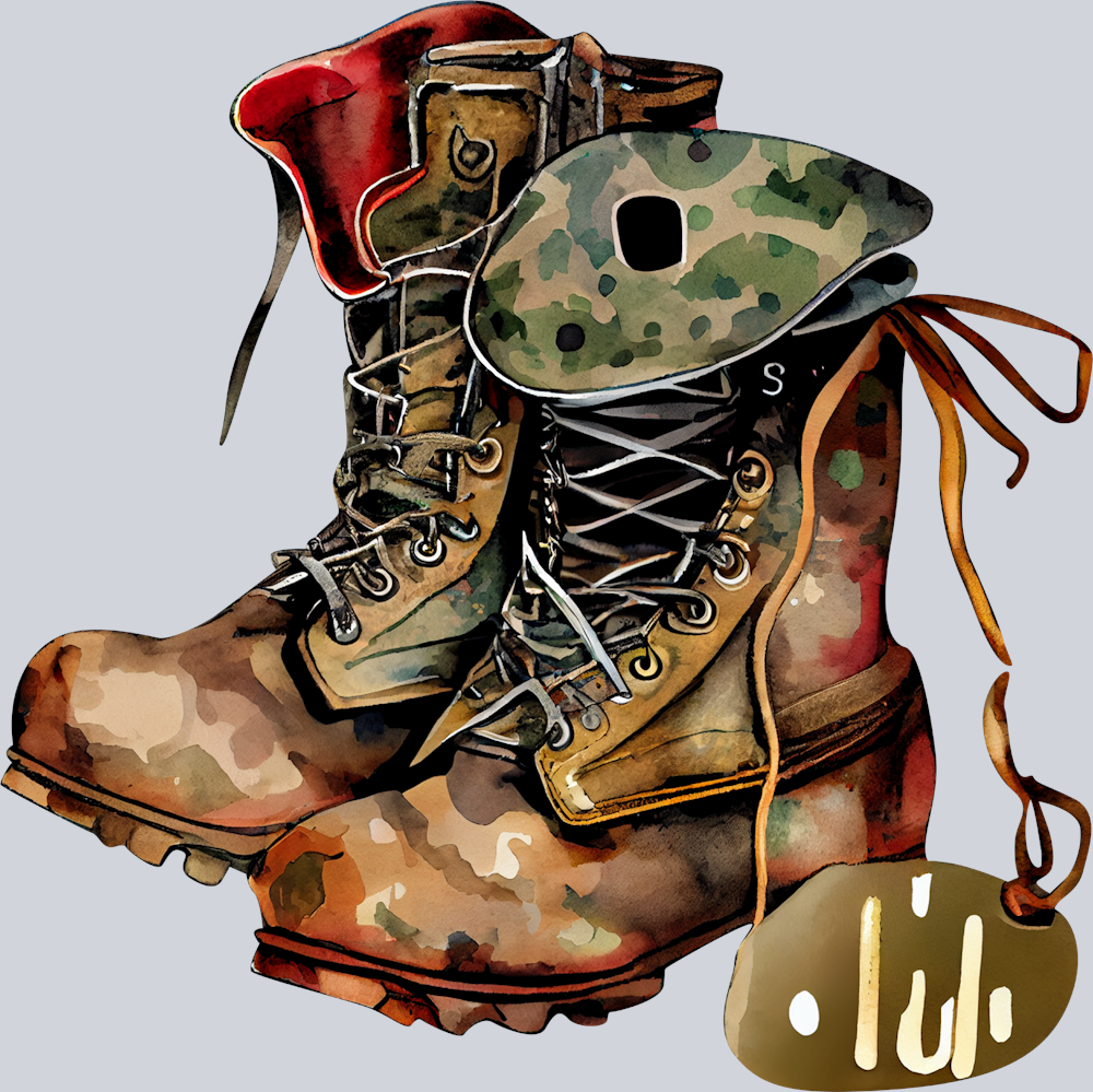 Military Boots 3 - STK04285 (DTF Transfers)