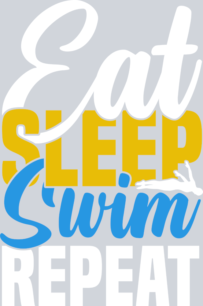 Sports Eat Sleep Swo=im Repeat Color - STK05682 (DTF Transfers)
