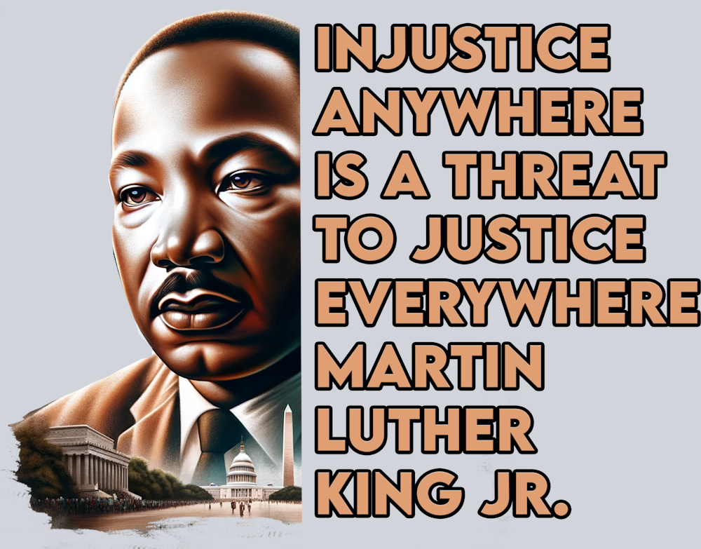 Martin Luther King Mlk Injustice Anywhere - STK04128 (DTF Transfers)