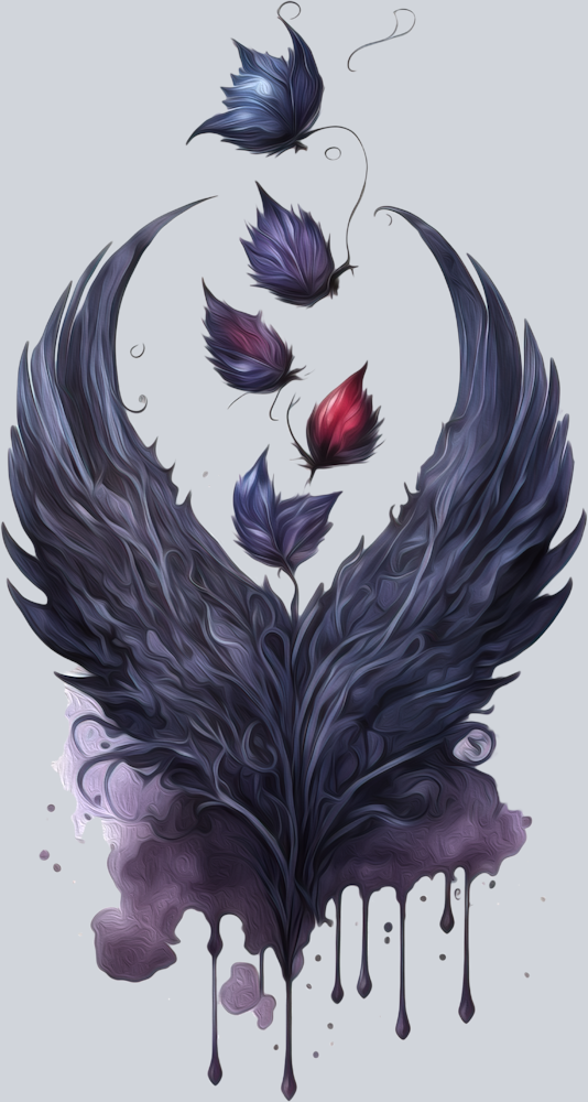 Goth Raven Wings - STK02406 (DTF Transfers)