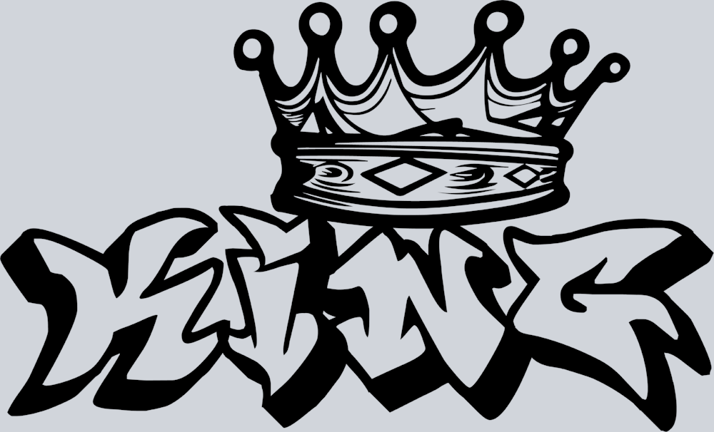 King Crown Black - STK03484 (DTF Transfers)