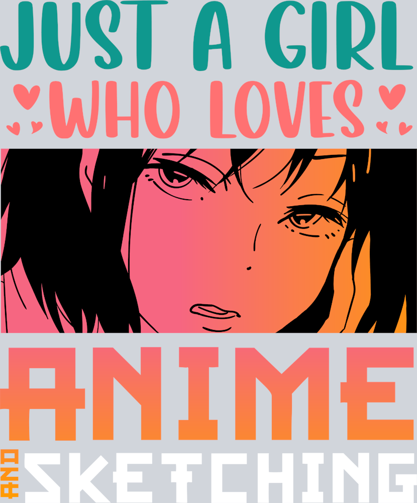 Girl Who Loves Anime Sketching Color - STK02262 (DTF Transfers)