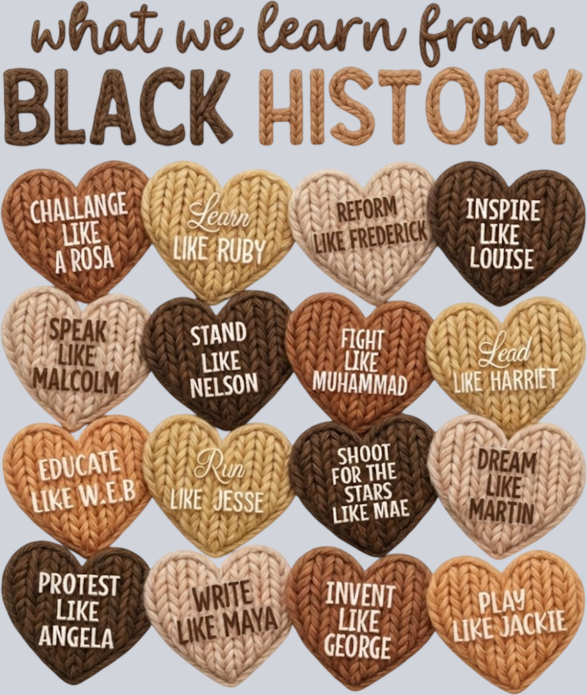 What We Learn From Black History Knit - STK07565 (DTF Transfers)