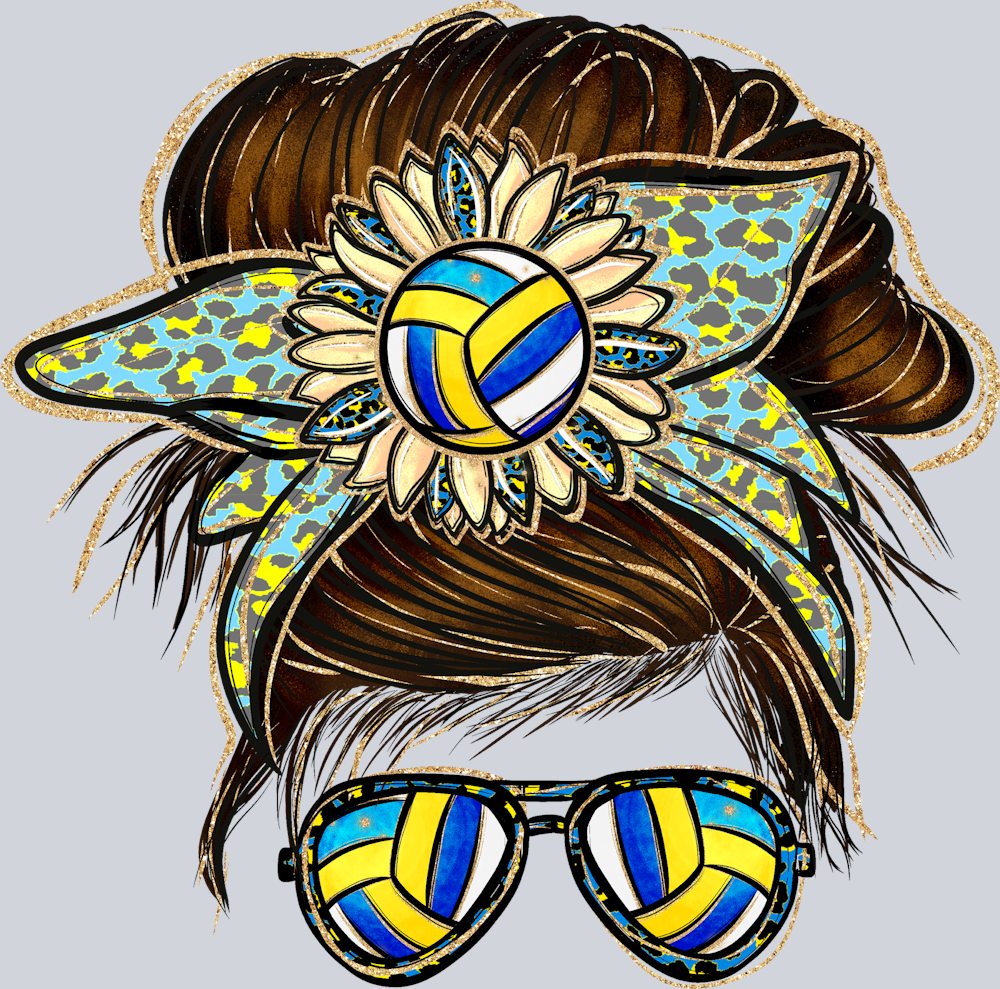 Messy Bun Volleyball - STK04262 (DTF Transfers)