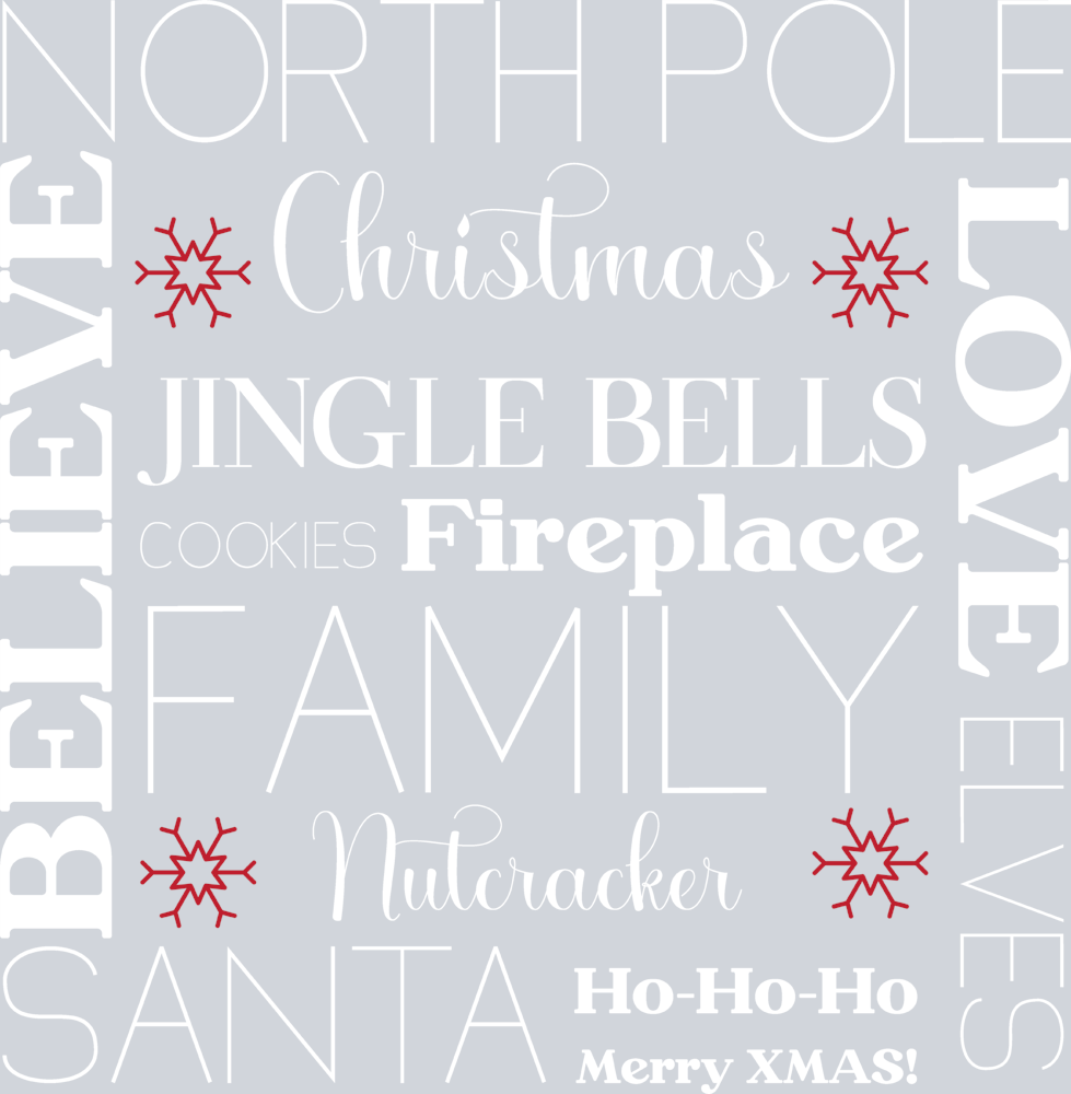 Christmas Word Art - STK01342 (DTF Transfers)
