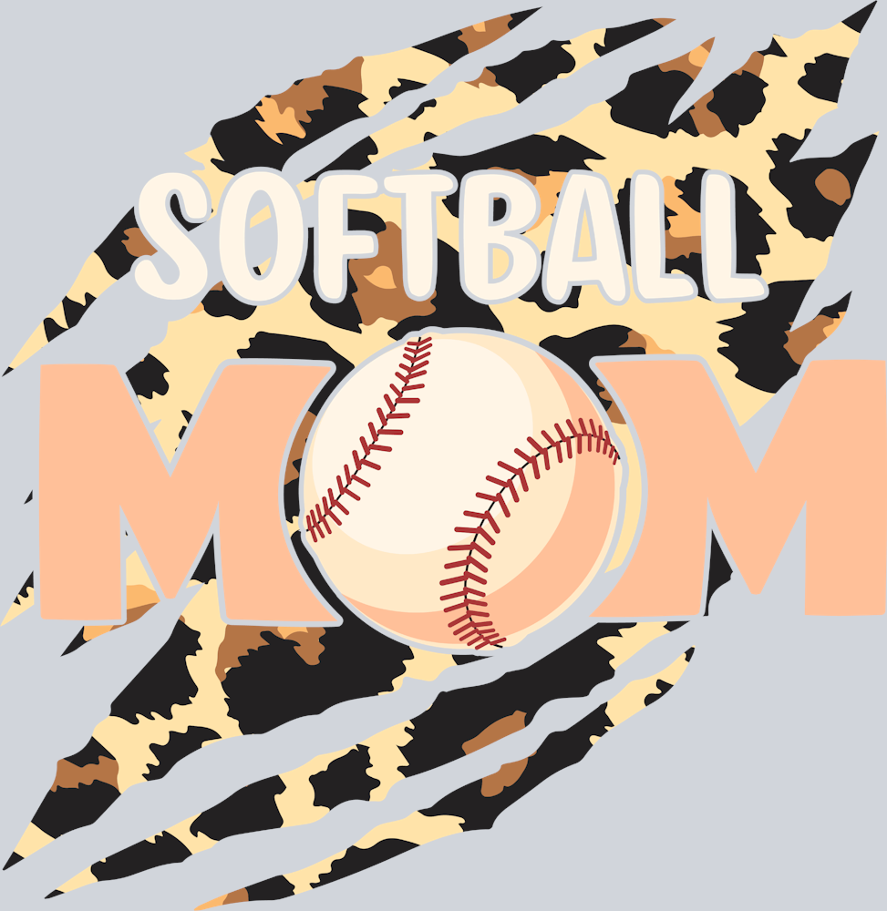 Leopard Softball Mom Softball Lover - STK03557 (DTF Transfers)