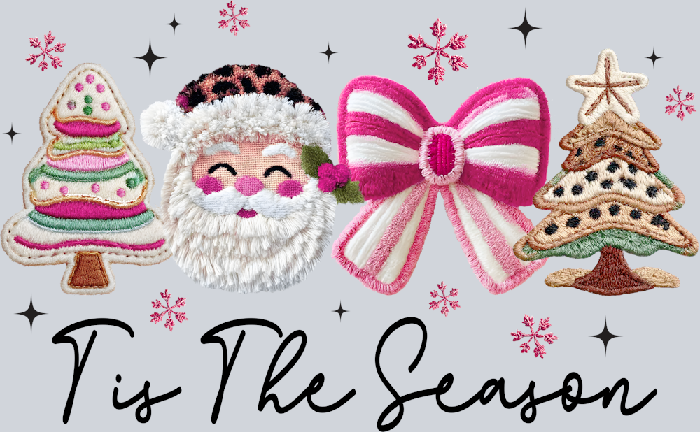Faux Yarn Tis The Season 3 - STK07515 (DTF Transfers)