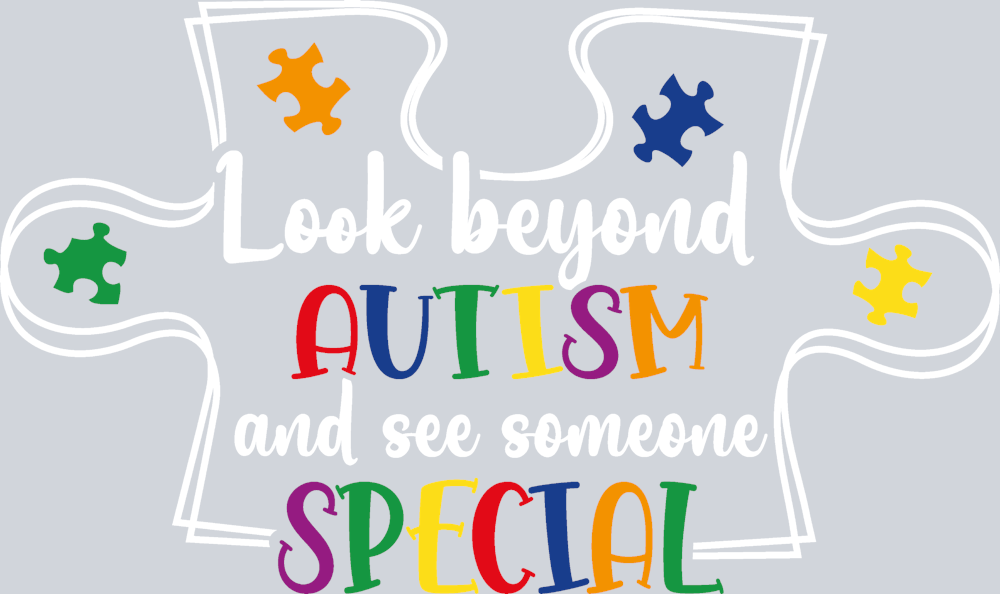Look Beyond Autism White - STK03679 (DTF Transfers)