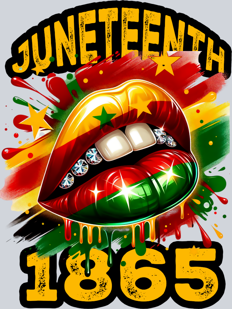 Juneteenth 1865 Lips Black - STK03346 (DTF Transfers)