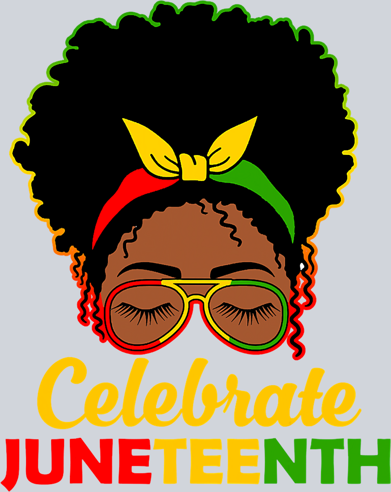 Messy Bun Afro Mama Juneteenth - STK04257 (DTF Transfers)