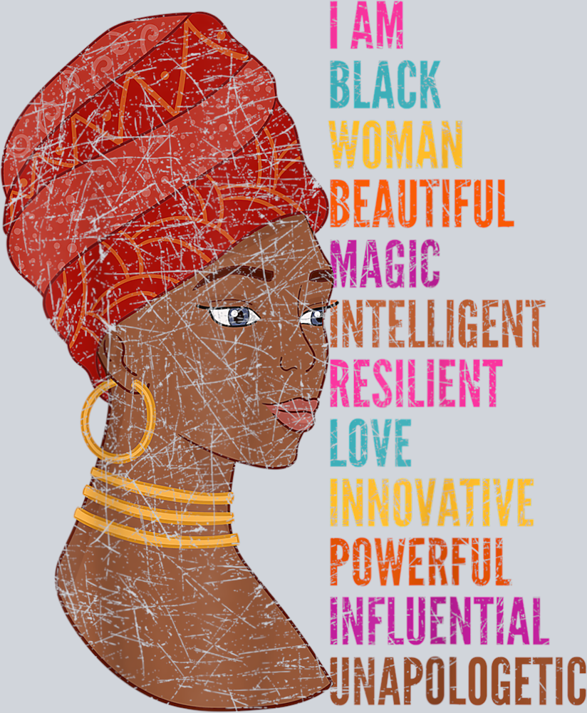 I Am Black Woman - STK02866 (DTF Transfers)
