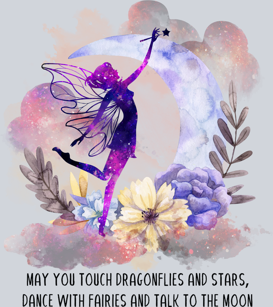 Fairy Touch Dragonflies And Stars - STK01892 (DTF Transfers)