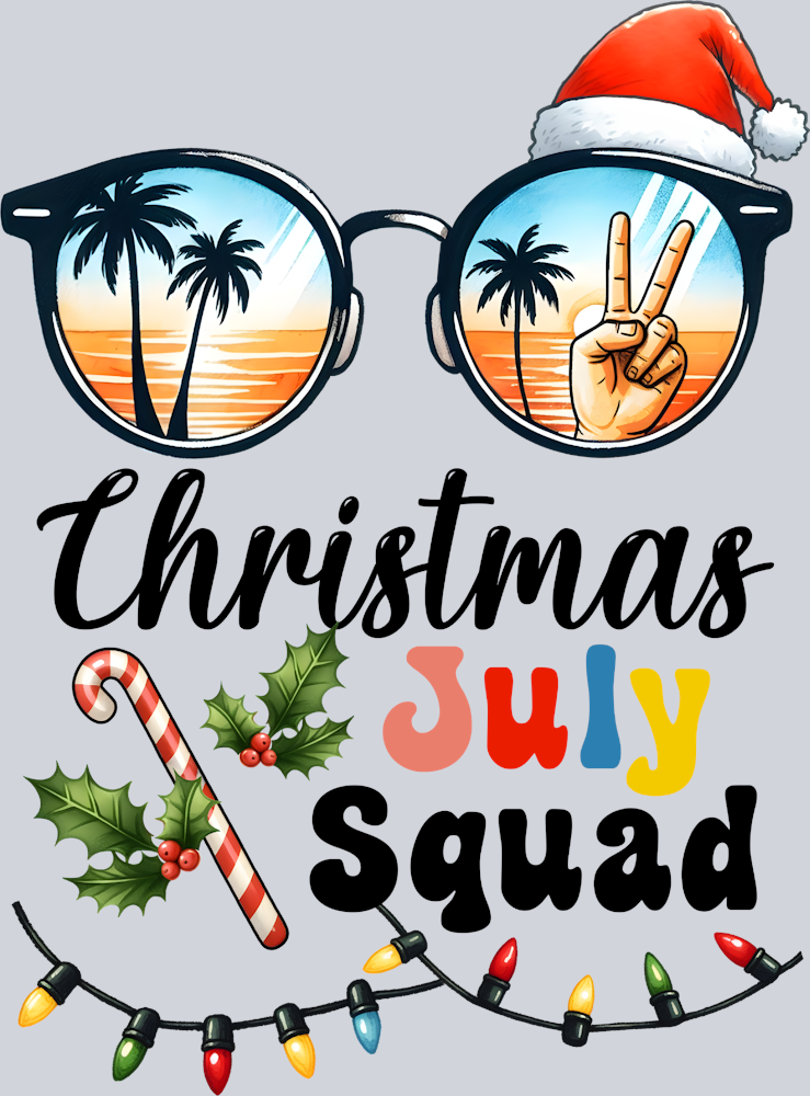 Christmas In July Squad Beach In Sunglasses - STK01316 (DTF Transfers)