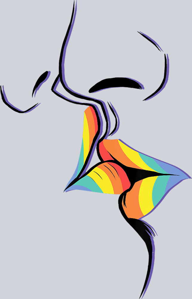 Pride Gradient Lip Kiss - STK04990 (DTF Transfers)
