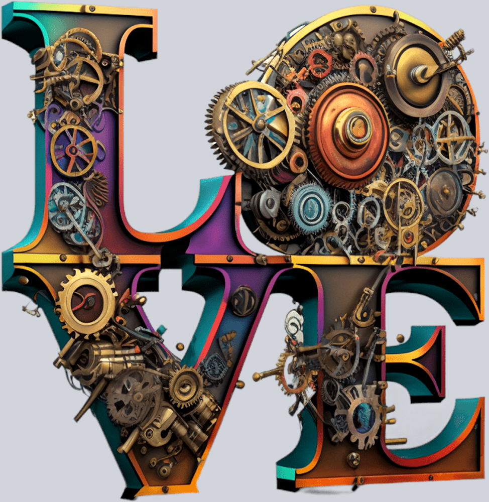 Love Gears - STK03723 (DTF Transfers)