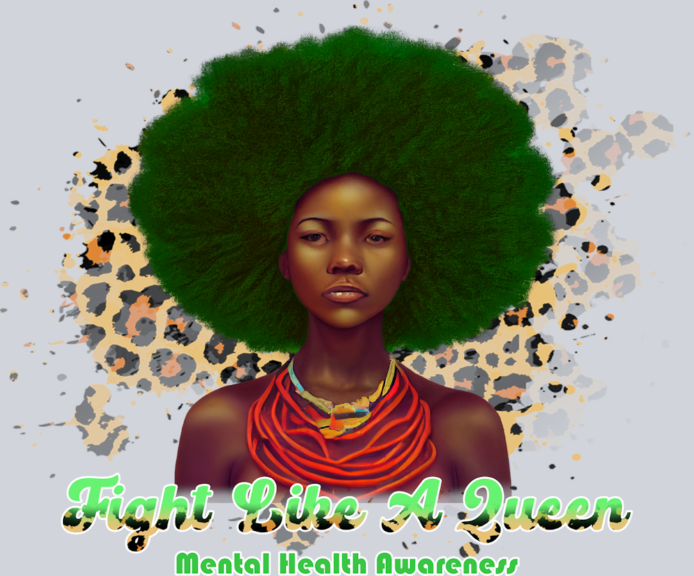 Fight Like A Queen Mental Health Awareness - STK02014 (DTF Transfers)