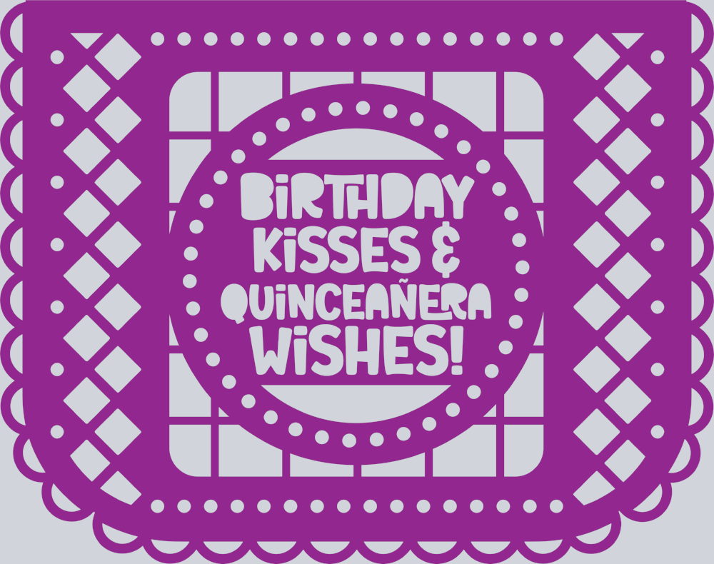 Papel Picado Birthday Kisses 1 - STK06911 (DTF Transfers)