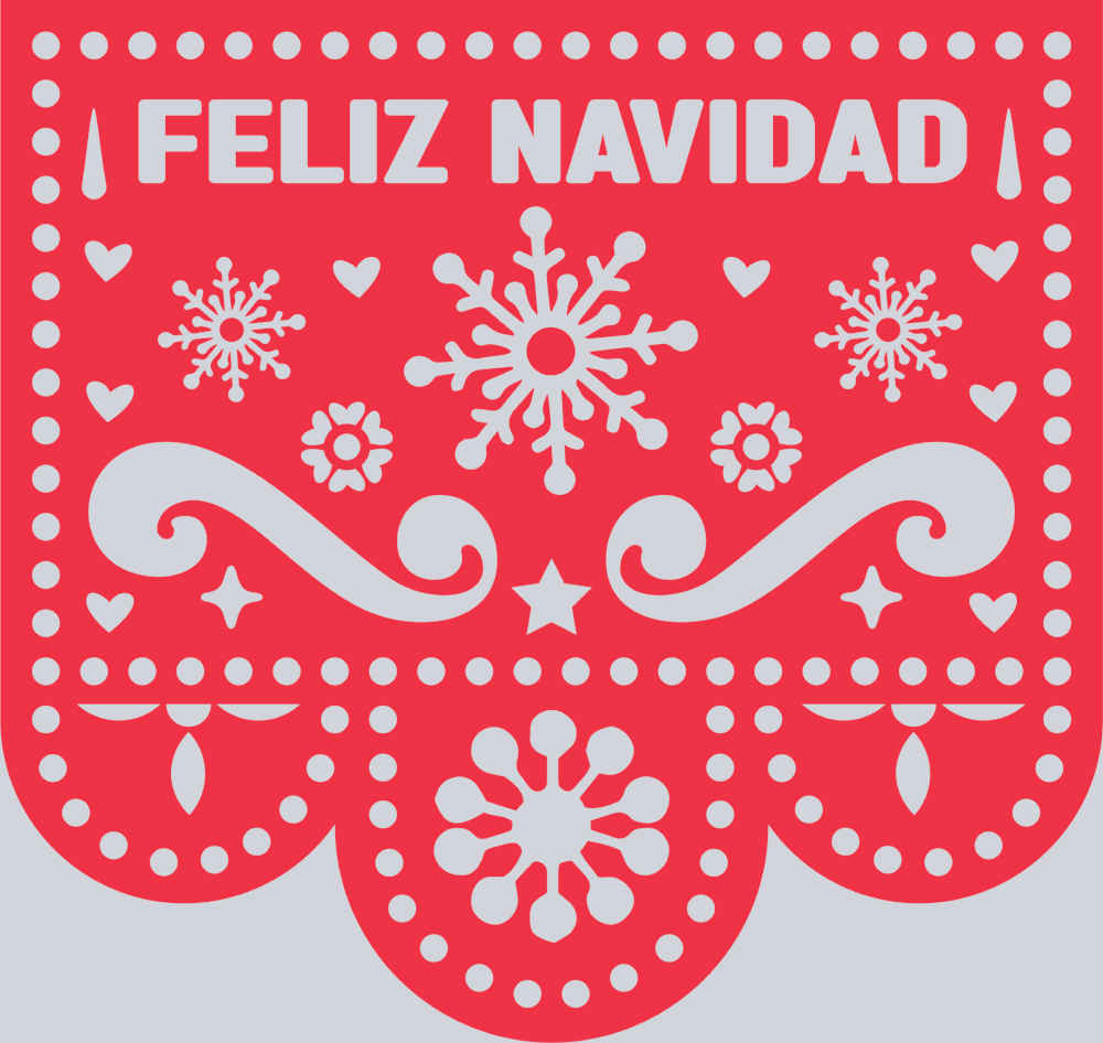 Papel Picado Feliz Navidad Red - STK04677 (DTF Transfers)