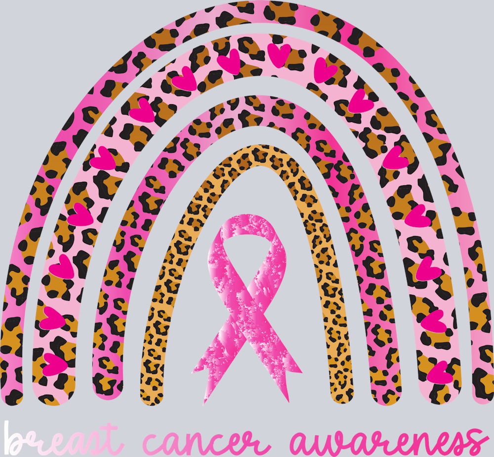 Breast Cancer Awareness Rainbow 1 - STK06831 (DTF Transfers)