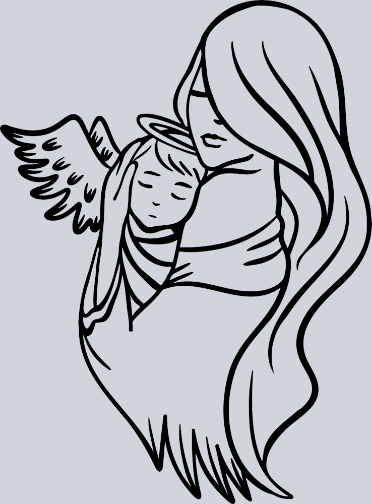 Infant Baby Loss Angel Memorial - STK07303 (DTF Transfers)