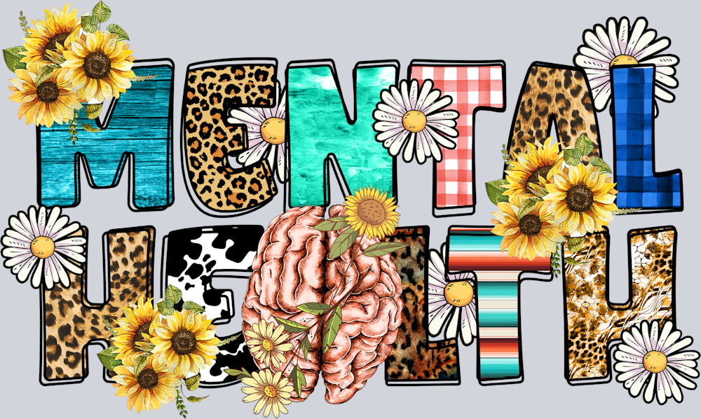 Mental Health Patterns Sunflowers - STK04206 (DTF Transfers)