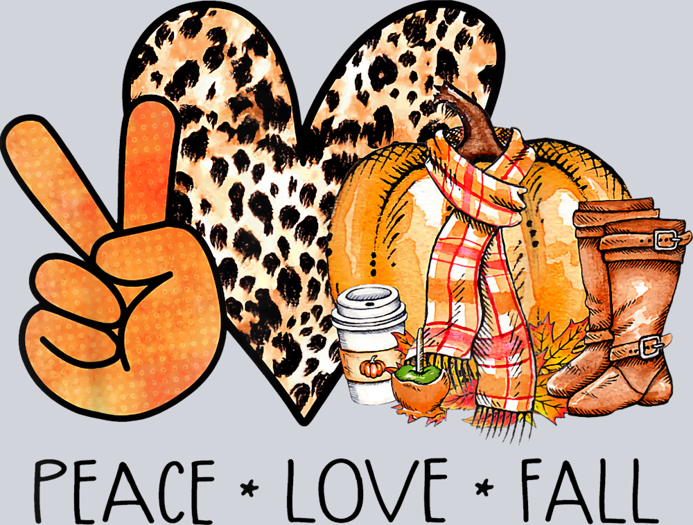 Peace Love Fall 10 - STK04738 (DTF Transfers)