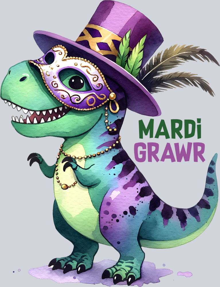 Mardi Grawr Dinosuar - STK04113 (DTF Transfers)