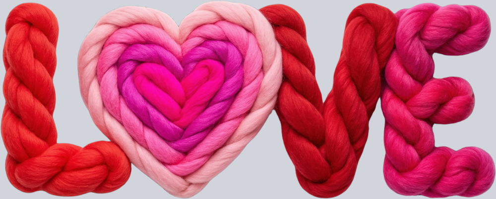 LOVE Faux Yarn 2 - STK07675 (DTF Transfers)