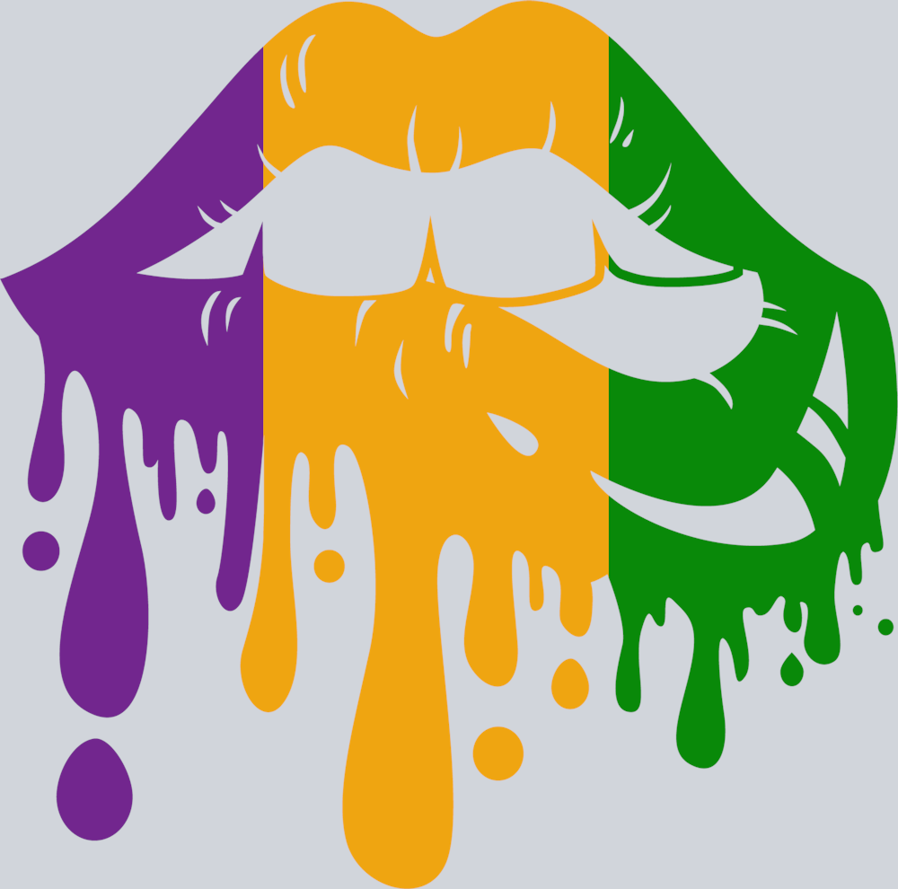 Mardi Gras Bite Lips - STK04022 (DTF Transfers)